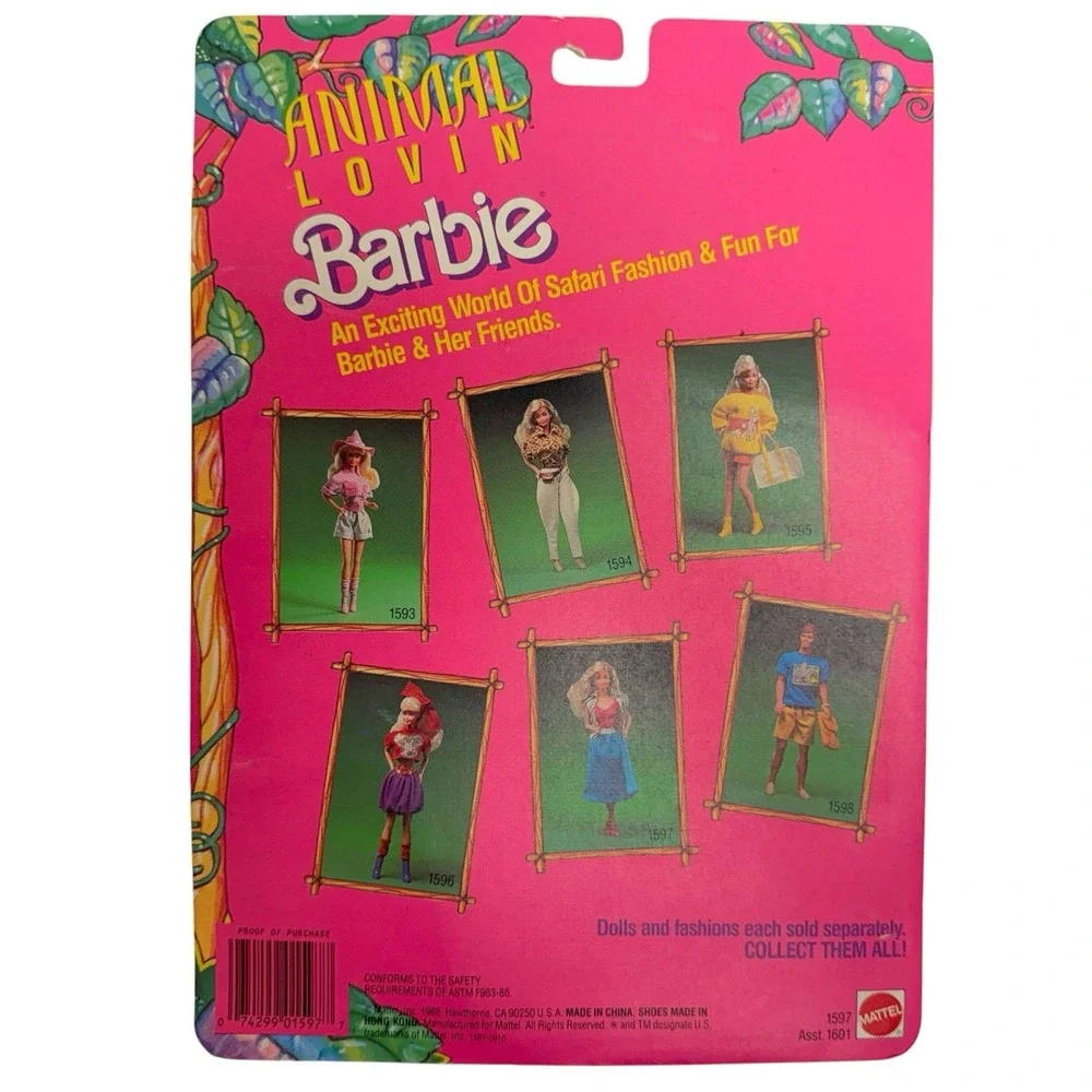 Vintage 1988 Barbie Animal Lovin' Safari Fashion Outfit #1597 NIP/NOS